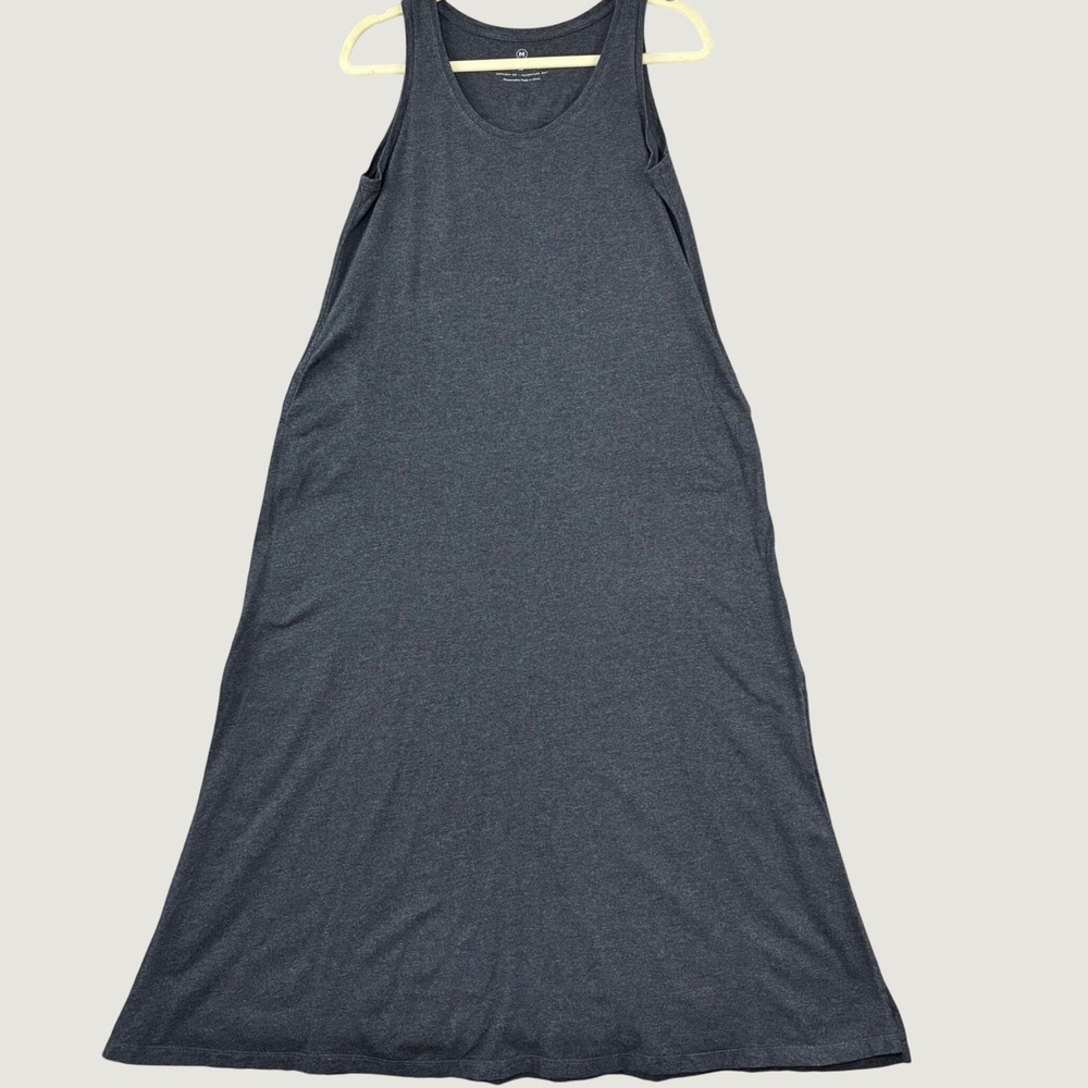 Free Fly Maxi Dress Size M Gray Sleeveless Bamboo Blend Tank Knit Comfy Gorpcore